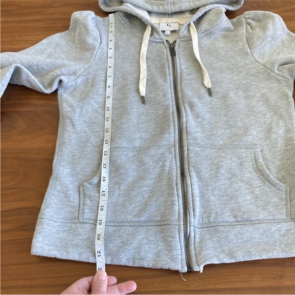 G. The Label by Goop Puff Sleeve Zip Hoodie Size Small - Picture 5 of 7